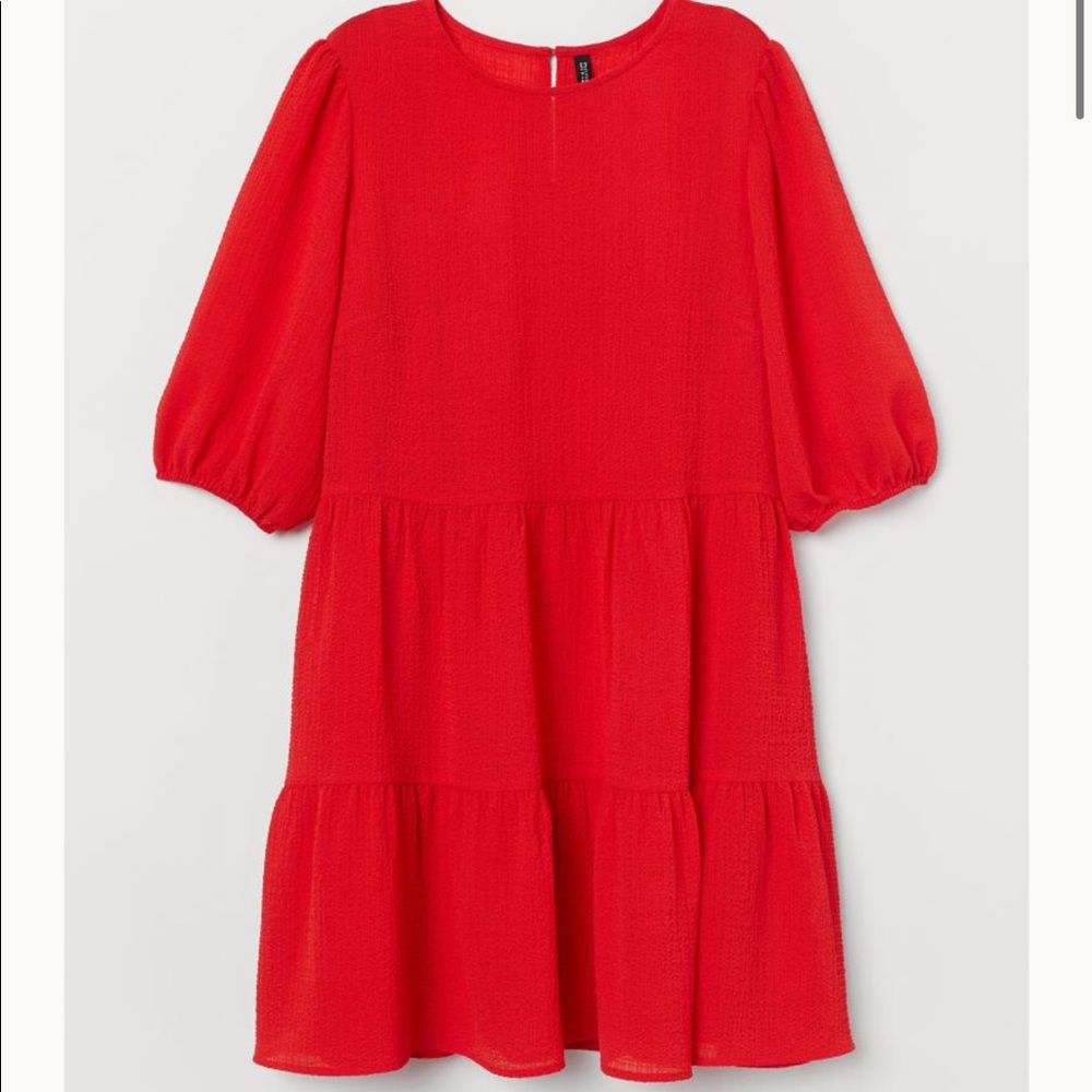 H&M Red A Line Dress